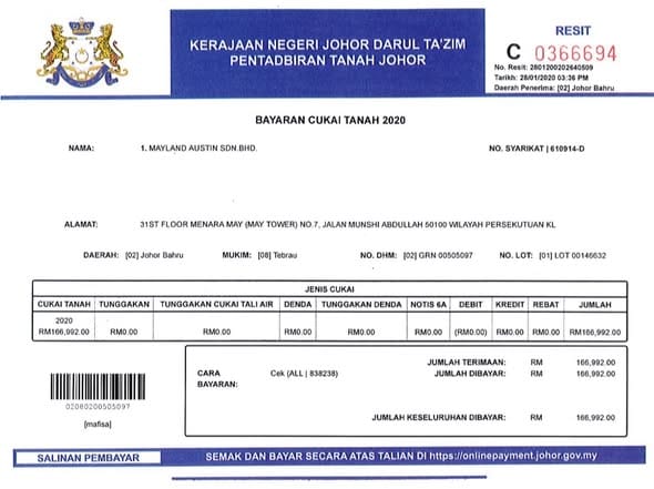 quit rent parcel rent assessment rates